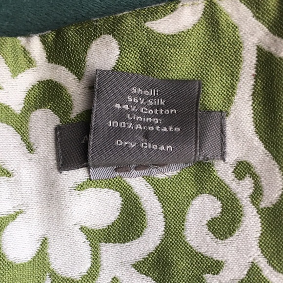 ANN TAYLOR - SILK, Green, Floral, Party Dress - Picture 8 of 8